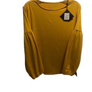 Ava  & Viv Women's New Mustard  Yellow Color Blouse 14W